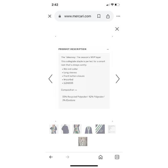 Pink Varsity Sweater in Midnight Navy Size M - Picture 7 of 11